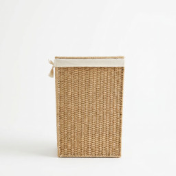 Laundry basket -BOHO- with lid and linen lining Laundry basket -BOHO- with lid and linen lining