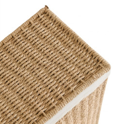 Laundry basket -BOHO- with lid and linen lining Laundry basket -BOHO- with lid and linen lining