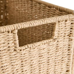 Laundry basket -BOHO- with lid and linen lining Laundry basket -BOHO- with lid and linen lining