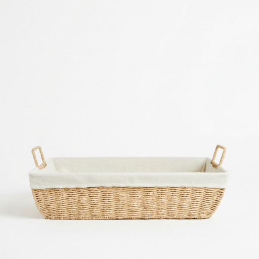 Ironing basket -BOHO- with lid and linen lining