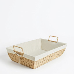 Ironing basket -BOHO- with lid and linen lining Ironing basket -BOHO- with lid and linen lining