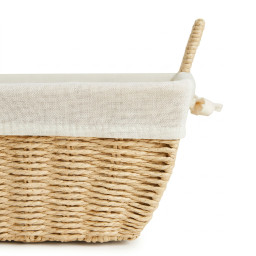 Ironing basket -BOHO- with lid and linen lining Ironing basket -BOHO- with lid and linen lining