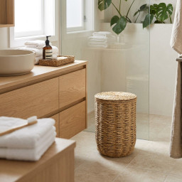 Bathroom trash bin -BOHO- with removable lid