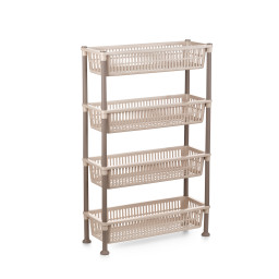 4-layer storage rack "Slim" - assorted