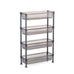 4-layer storage rack "Slim" - assorted