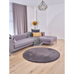 Carpet "Softy" Rabbit high pile - Round, Ø 160 cm