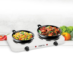 Hot plate double "Nocta" white, 2500W