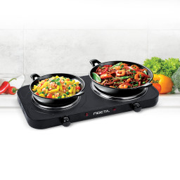 Hot plate double "Nocta" black, 2500W