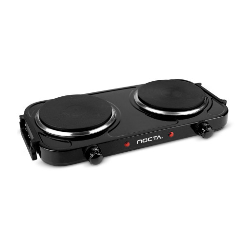 Hot plate double with handle "Nocta" black, 2500W